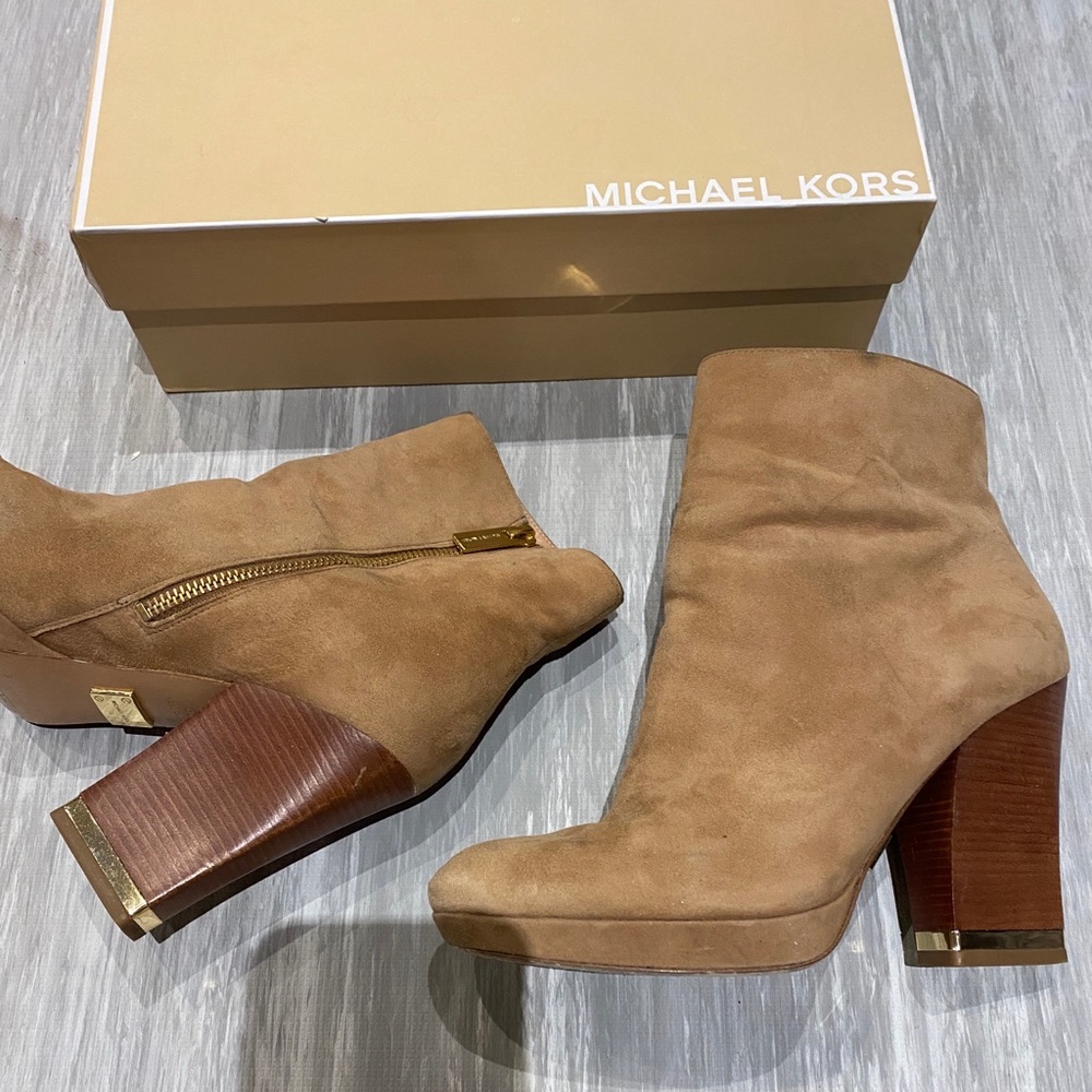 Michael Kors suede heeled boots